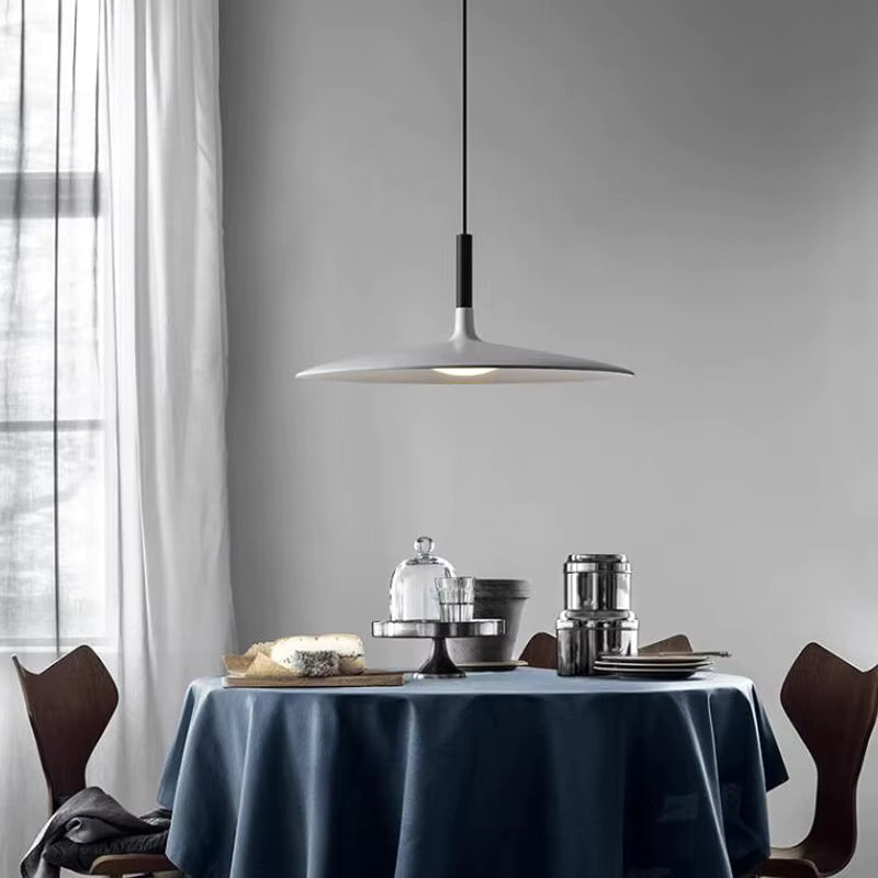 RoyaleGlow Scandinavian Minimalist LED Disc Pendant Light for Kitchen Island