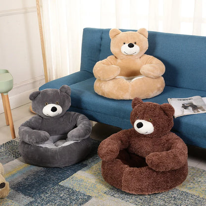 Royaleva Bear Shaped Winter Plush Pet Dog Bed Cozy Rest