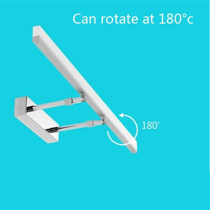 LuxRoyale Waterproof LED Bathroom Mirror Wall Light, Slim Modern Fixture