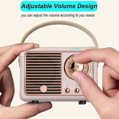 Portable Bluetooth Speaker – Retro-Style Multi-Mode Wireless Mini Speaker for Rich Sound