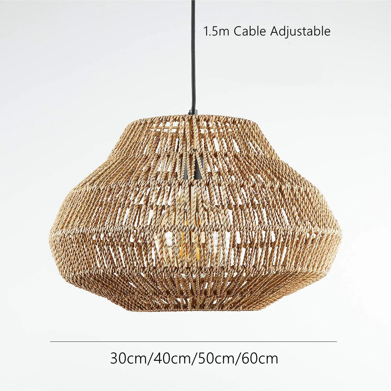 Royallure Rattan Pendant Light - Handmade Bohemian Kitchen Hanging Lights