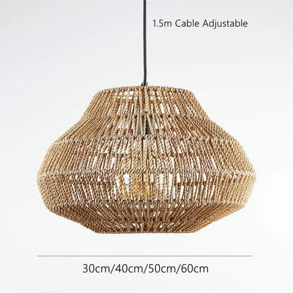 Royallure Rattan Pendant Light - Handmade Bohemian Kitchen Hanging Lights