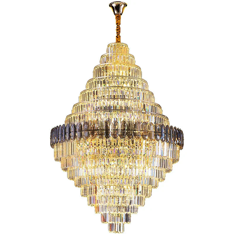 RoyaleGlow Anwar Crystal Chandelier Custom Size Luxury