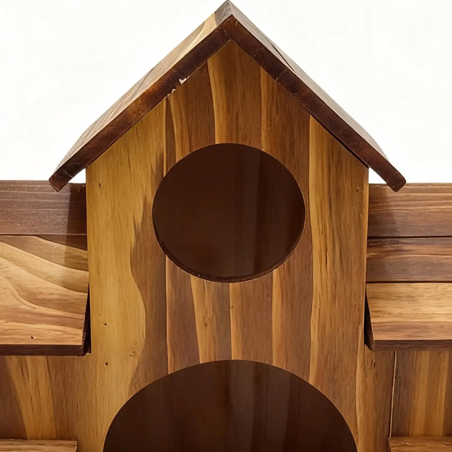 Luxora Wooden Birdhouse with Rustic Design - Durable Safe Shelter for Birds