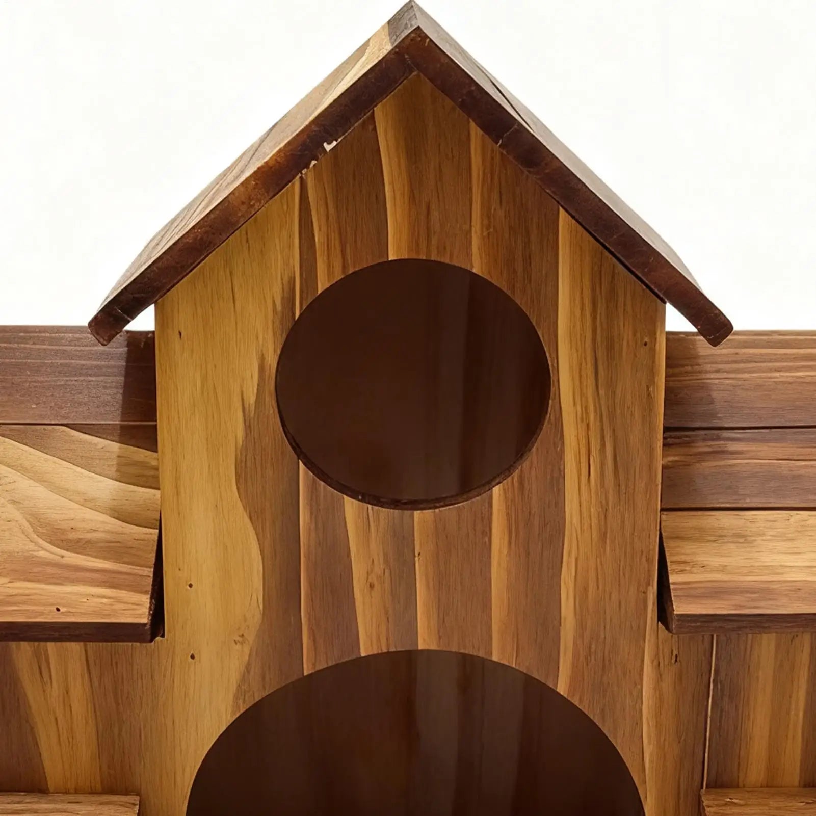 Luxora Wooden Birdhouse with Rustic Design - Durable Safe Shelter for Birds