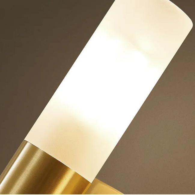 LuxRoyale Modern Stainless Steel Gold Pipe Led Wall Sconces