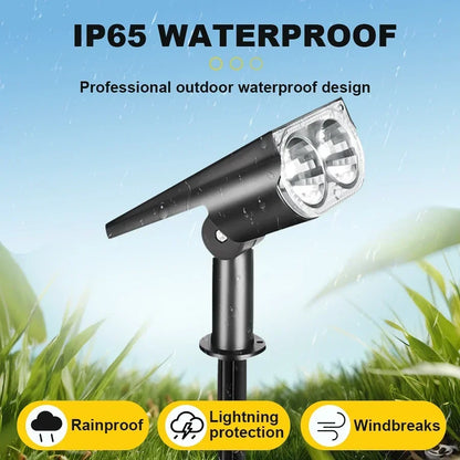LuxRoyale Solar LED Outdoor Floor Light ,Waterproof Multi-Zoom Landscape Lighting
