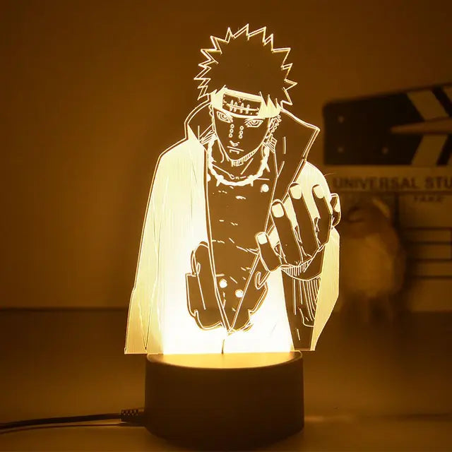 Naruto 3D LED Night Lamp - Anime Character Light with Kakashi, Sasuke, Sakura, and Naruto for Kids' Room Decor and Gifts - C