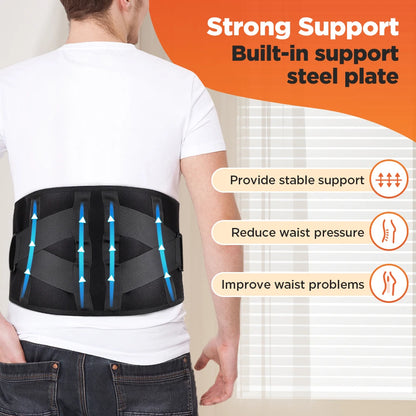 Luxora Cordless Ergonomic Heated Lumbar Support Belt with Red Light for Comfort and Relief