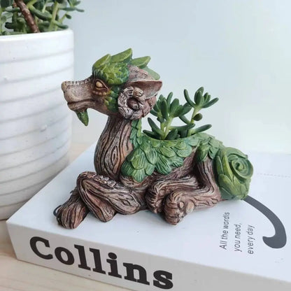 Royaleva Dragon Tree Succulent Planter for Whimsical Home and Garden Décor