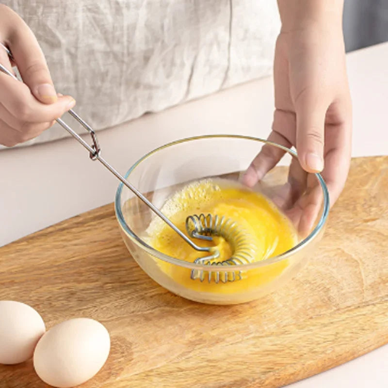 Royallure Stainless Steel Spring Egg Beater Mini Whisk Milk Frother & Sauce Mixer