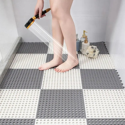 Royallure 11.8″ Non-Slip Shower Mat Set – Waterproof Rubber, Mold-Resistant, Quick-Dry Safety