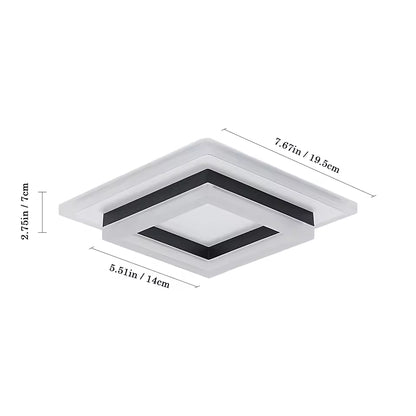 Lumora Modern Square Bezel LED Flush Mount Ceiling Light