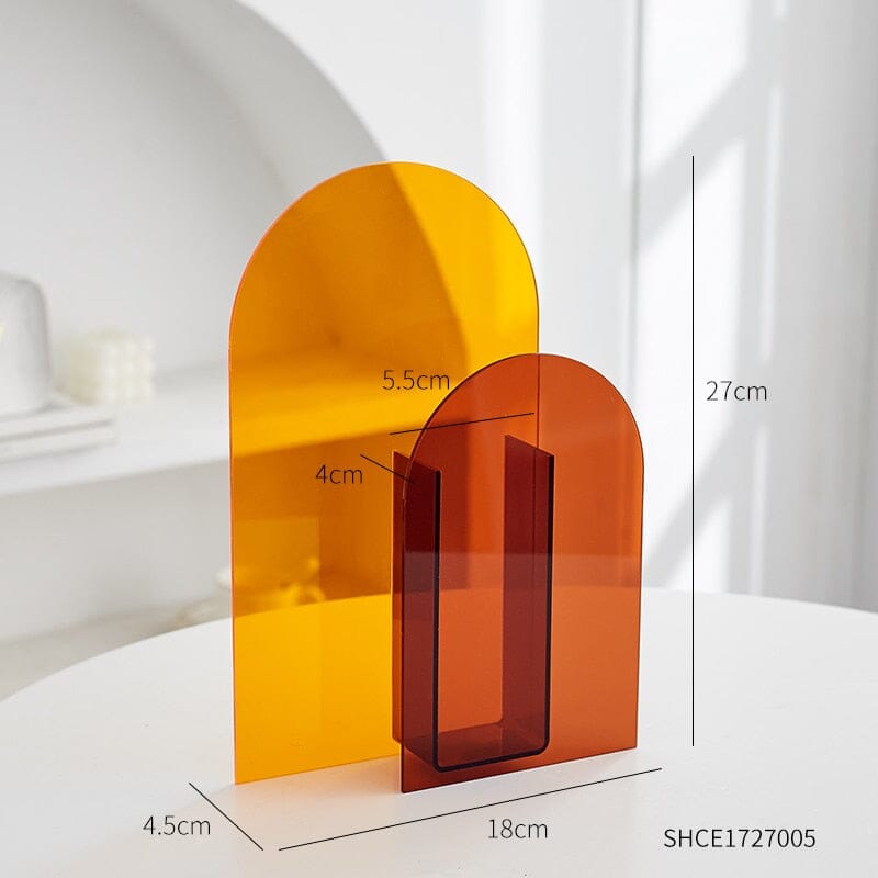 RoyaleGlow Artistic Acrylic Vase for Modern Decor