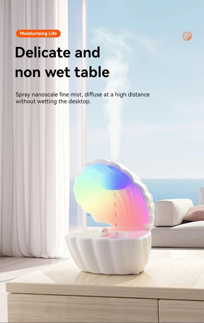 Shell Sleep Aid Bluetooth Speaker – RGB Night Light with Humidifier & Anti-Gravity Design