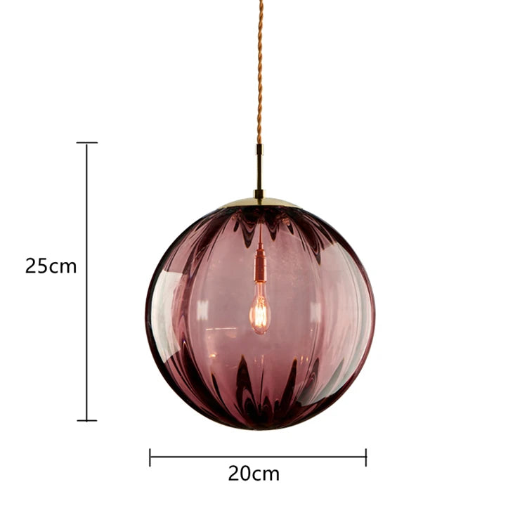 Luxora Modern LED Pendant Light - Minimalist Nordic Glass Ball Hanging Lamp