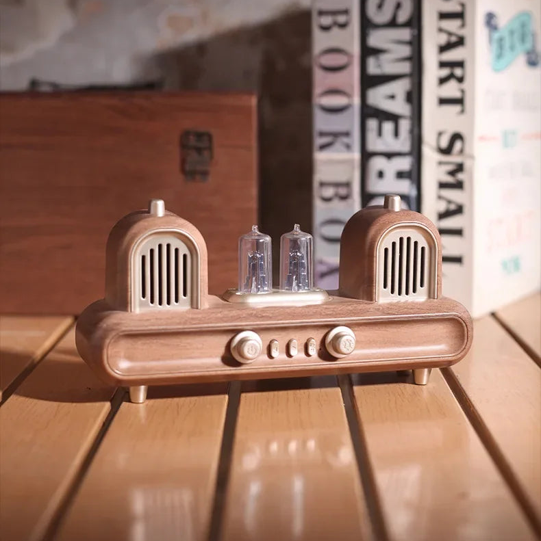 LuxRoyale Vintage Vacuum Tube Bluetooth Speaker with Ambient LED Lamp