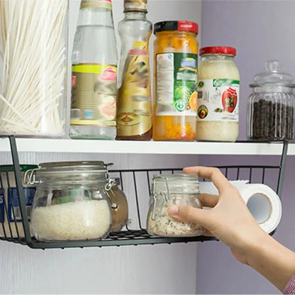 Rayvia Storage Hanging Basket – Multi-Functional Wire Organizer for Kitchen & Bathroom