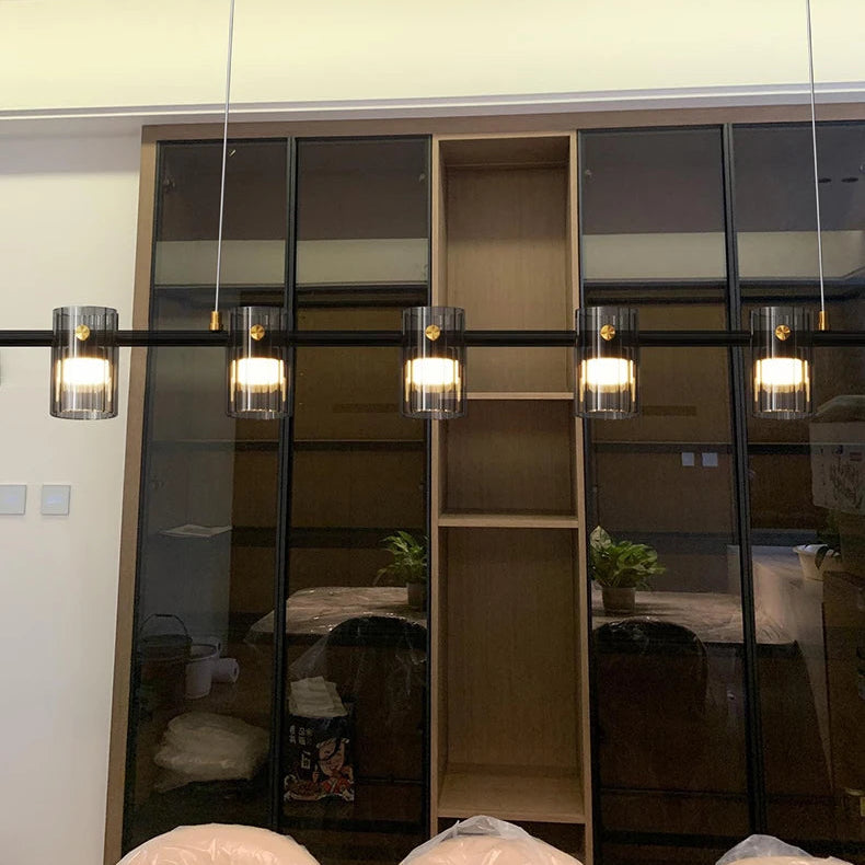 LuxRoyale Aphrodite Glass Pendant Light - Modern Chandelier for Dining & Living Room