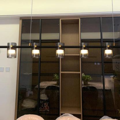 LuxRoyale Aphrodite Glass Pendant Light - Modern Chandelier for Dining & Living Room