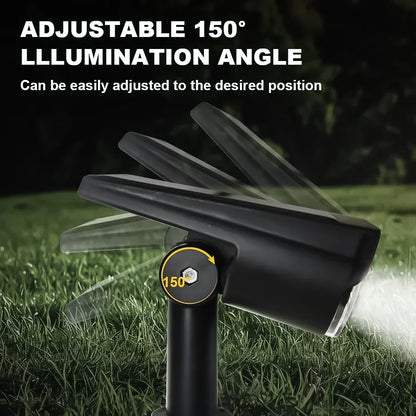 LuxRoyale Solar LED Outdoor Floor Light ,Waterproof Multi-Zoom Landscape Lighting