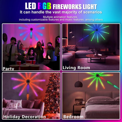 Royelux Firework LED Strip Lights - USB RGBIC Smart Sync Music Lamp
