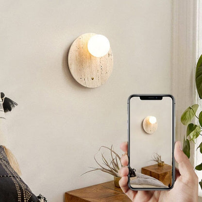 RoyaleGlow Asian Wabi Glow Lamps in Natural Marble