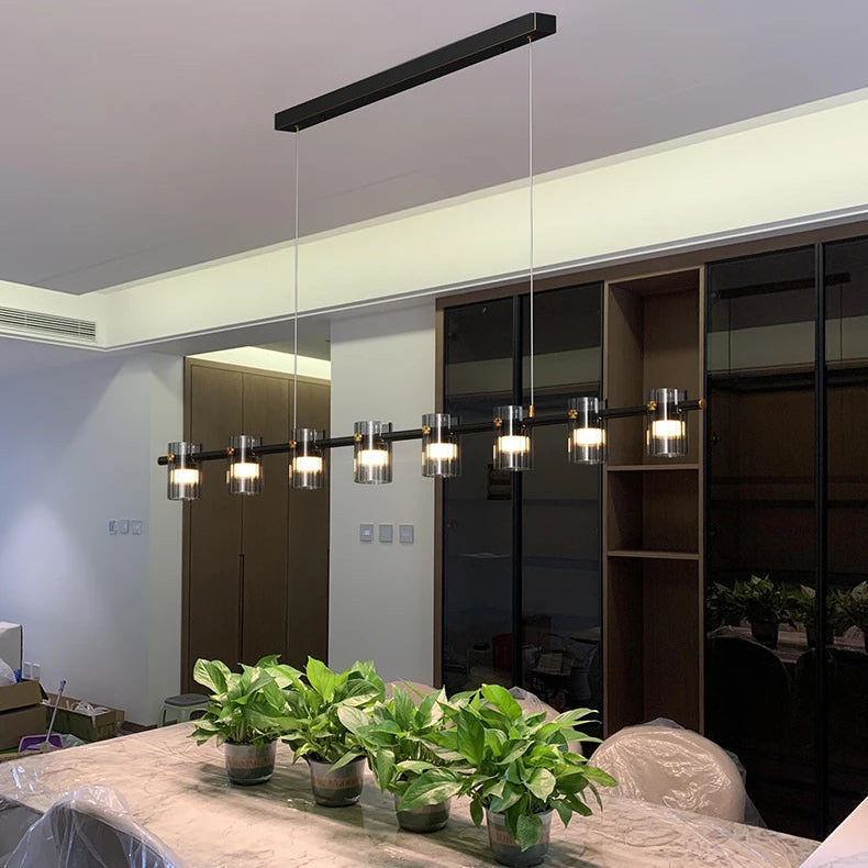 LuxRoyale Aphrodite Glass Pendant Light - Modern Chandelier for Dining & Living Room