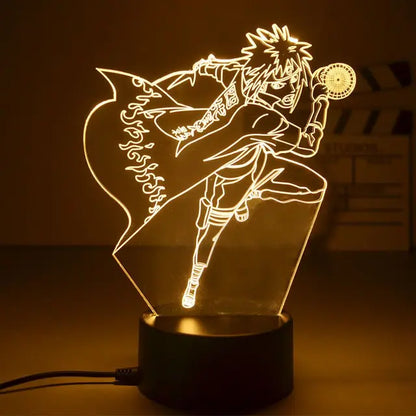 Naruto 3D LED Night Lamp - Anime Character Light with Kakashi, Sasuke, Sakura, and Naruto for Kids' Room Decor and Gifts - E