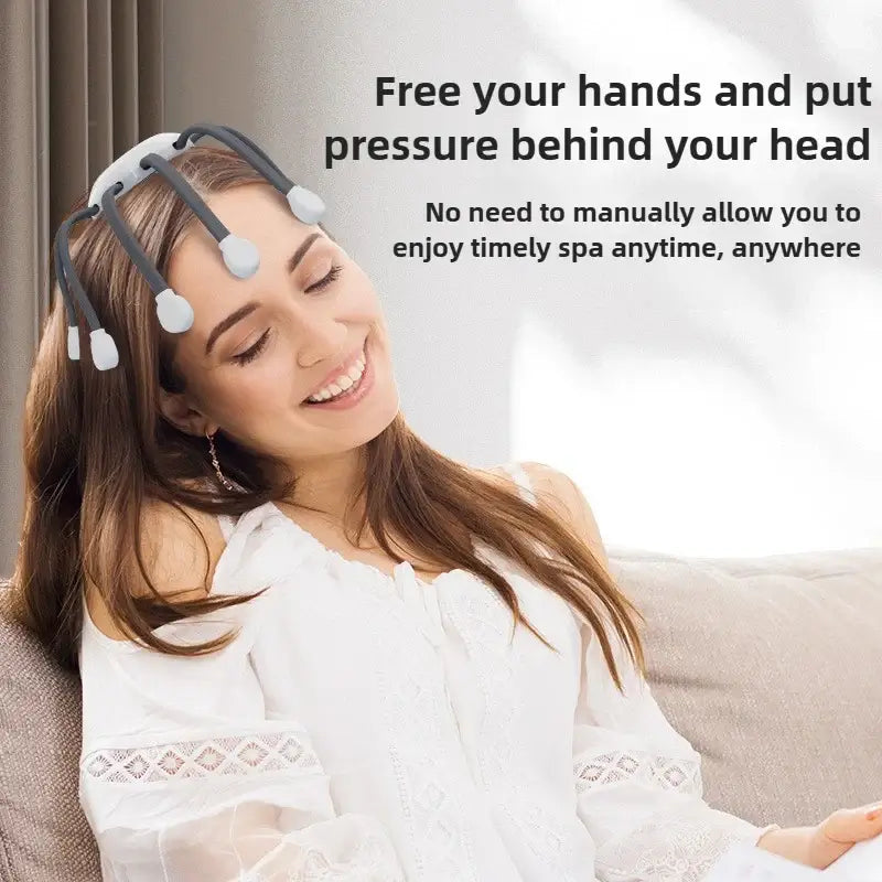 Royallure Electric Head Massager – Migraine Relief, Scalp Stimulator, Wired & USB Power