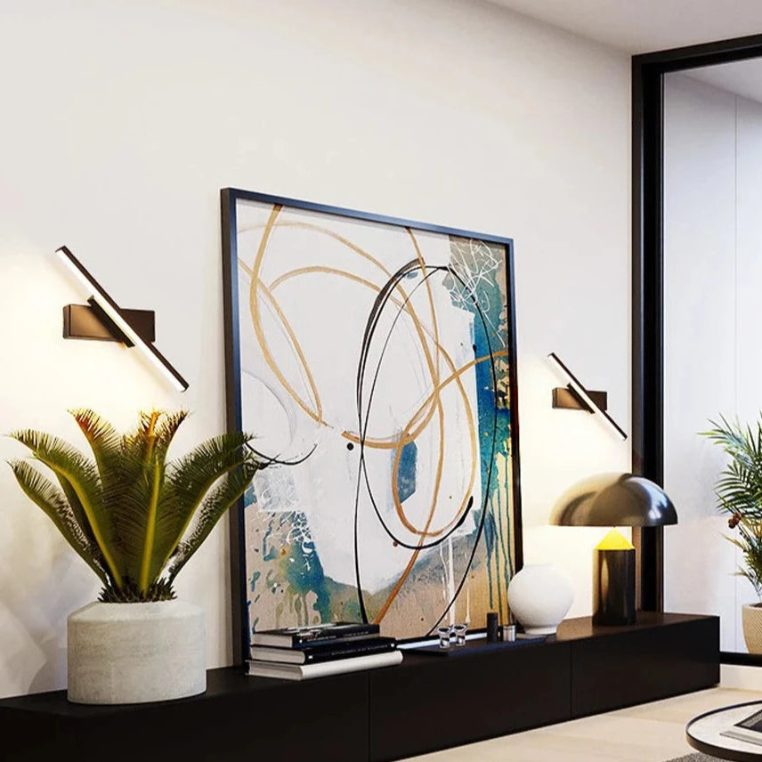 Rotatable LED Wall Light - Modern Lamp for Bedroom & Living Room - Black / 3 Colors