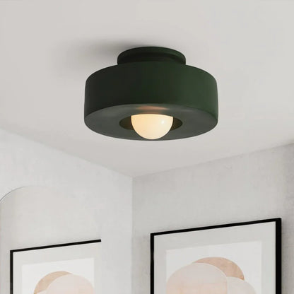 RoyaleGlow Minimalist Modern Circular Ceiling Lamp - Flush Mount LED Light