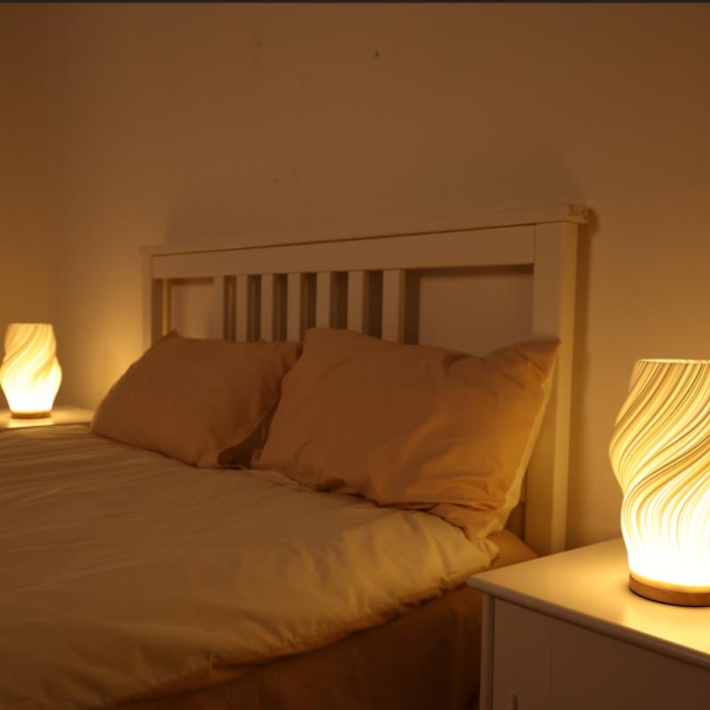 Lumora Serene Wavecrest Lamp - Modern Dimmable Wave-Shaped LED Light for Elegant Home Decor