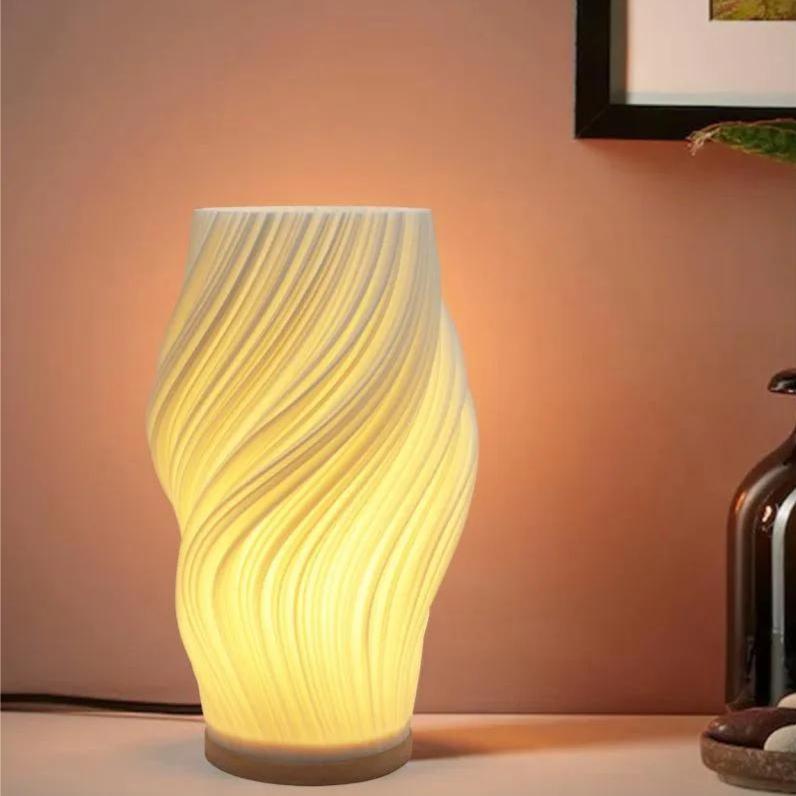 Lumora Serene Wavecrest Lamp - Modern Dimmable Wave-Shaped LED Light for Elegant Home Decor