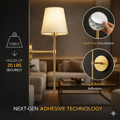 Set of 2 Wireless Wall Sconces with Remote & Rechargeable Bulbs – No Drill 7