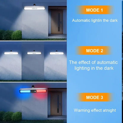 Royelux Solar Warning Wall Light - Wall-Mounted Decorative Outdoor LED Lamp