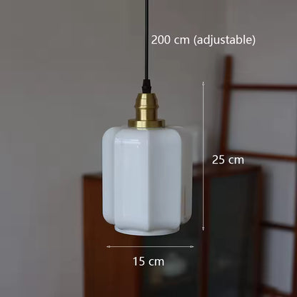 LuxRoyale Elegant Glass Pendant Light With Brass Finish For Kitchen