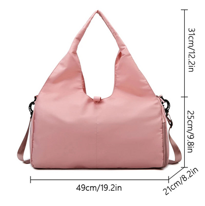 LuxRoyale Waterproof Gym Bag With Shoe Compartment - Lightweight Design for Travel