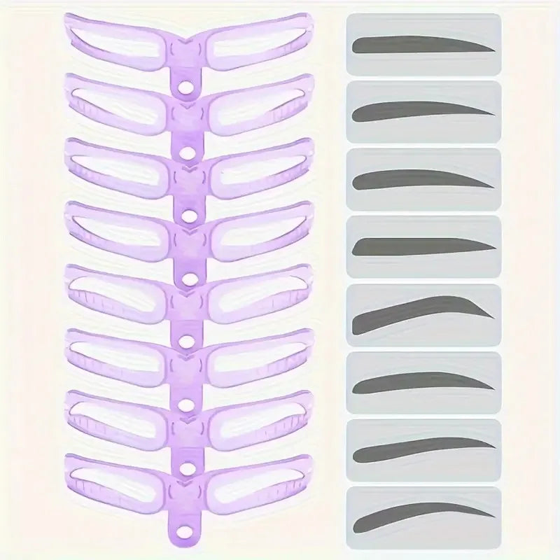 LuxRoyale 8 In 1 Perfect Brow Stencil for Effortless Shaping