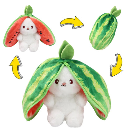 Royelux Fruit Bunny Plush Toy – Transformable Soft Stuffed Rabbit for Kids & Gifts