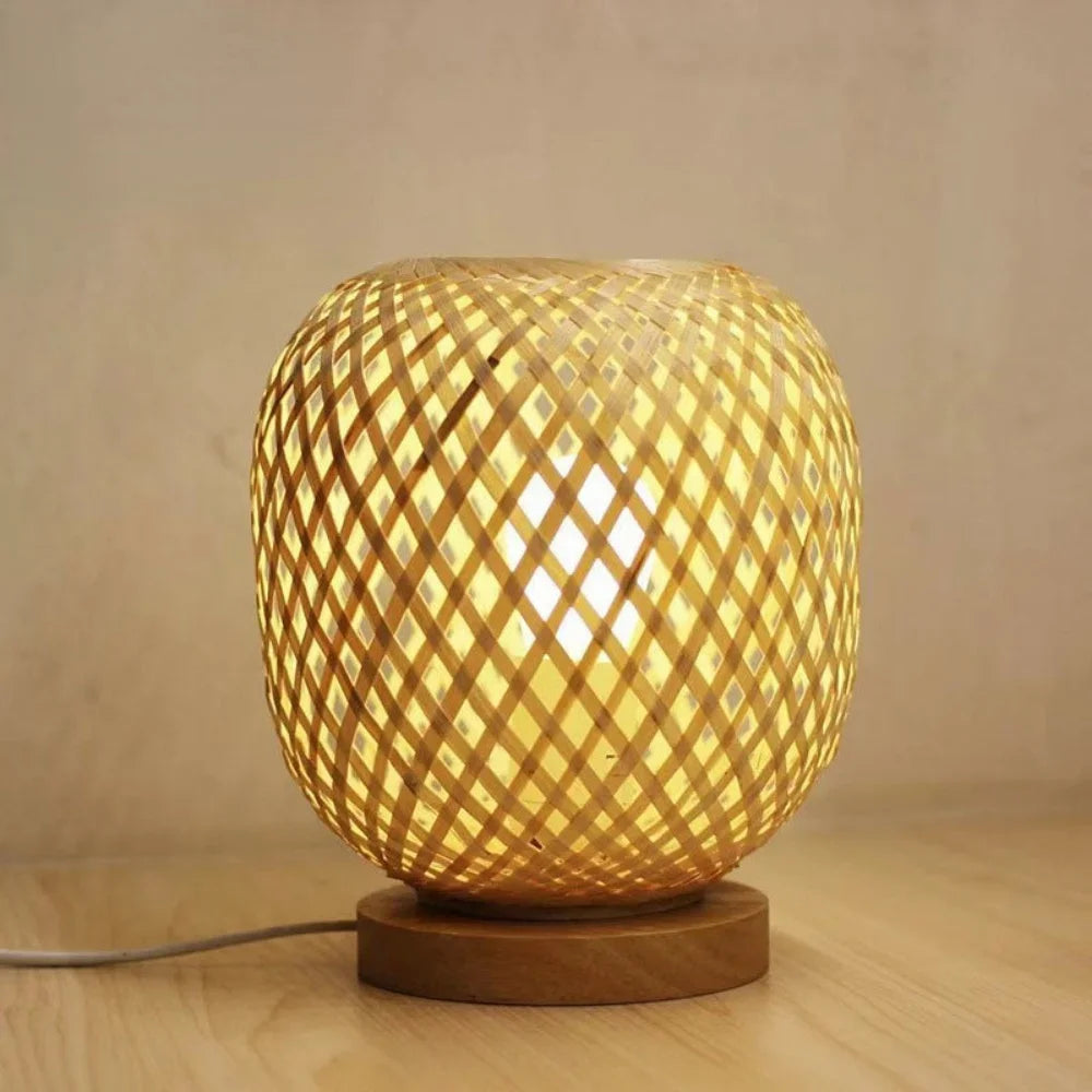 Handmade Rattan Table Lamp - Default Title
