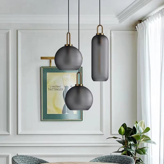 Royelux Modern Glass Pendant Light Hanging Kitchen Fixture - Royale Basic