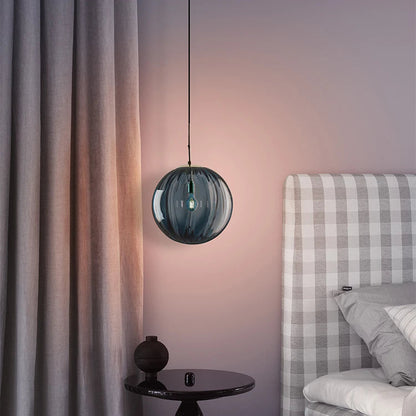 Luxora Nordic Water Pattern Glass Pendant Light with Warm Diffused Glow