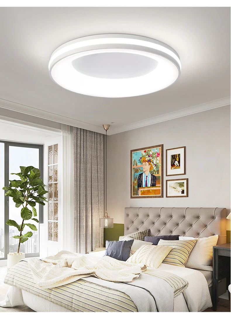 RoyaleGlow Modern LED Flush Mount Ceiling Light for Bedroom, Living Room