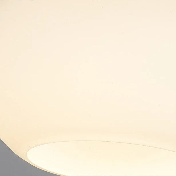 RoyaleGlow Modern Opal Glass Flush Mount Ceiling Light with Walnut & Copper Accents