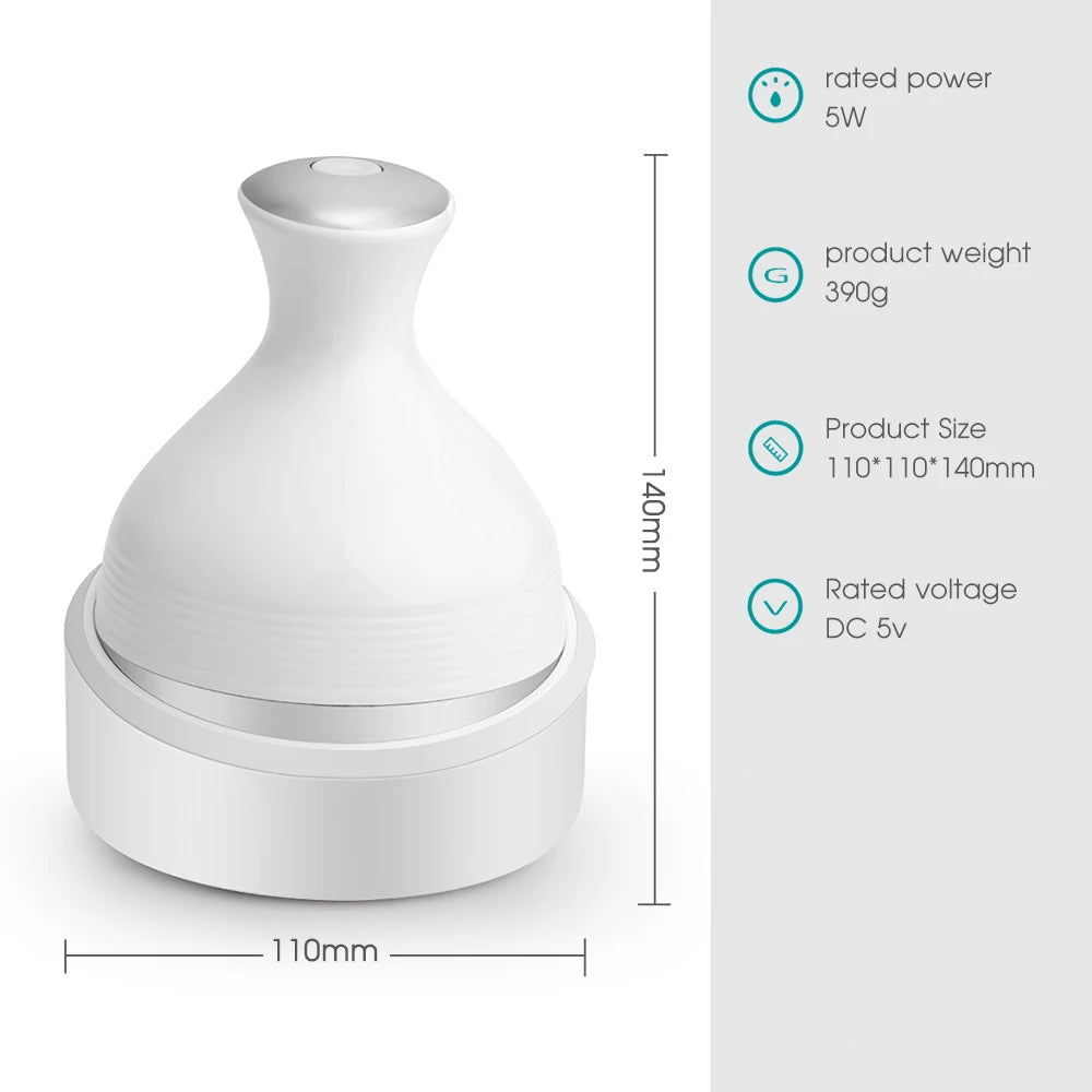 Rayvia Electric Scalp Massager, Deep Tissue Waterproof Wireless Head Massager