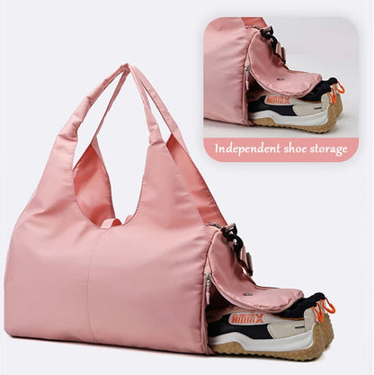 LuxRoyale Waterproof Gym Bag With Shoe Compartment - Lightweight Design for Travel