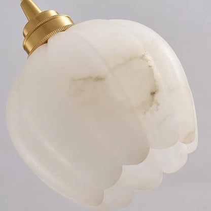 RoyaleGlow Wabi-Sabi Marble Pendant Light - Japandi Minimalist Hanging Lamp
