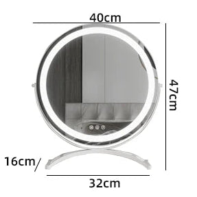 RoyaleGlow Round LED Vanity Mirror with Smart Touch & 360° Rotation
