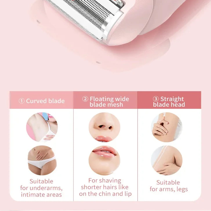 Rayvia Pain-Free Two-In-One Portable Hair Removal Trimmer For Gentle Everyday Grooming